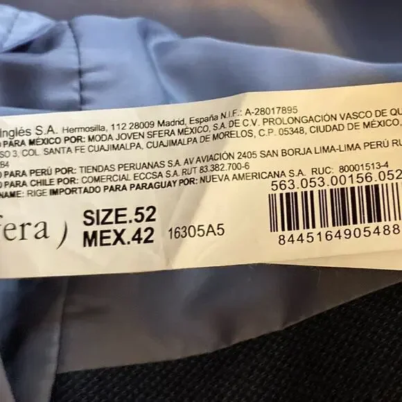 Men’s.  Sport Smart Sfera Bleu Blazer With elbow Patches Slim Fit Size 42 - Picture 6 of 12